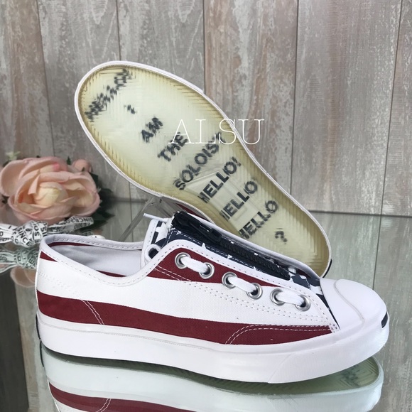 Converse Jack Purcell Zip OX Canvas White Garnet W - Picture 7 of 8